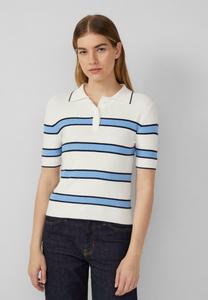 Поло s.Oliver GESTREIFTER KURZARM, Ecru/Off-White