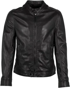 Куртка кожаная цыганская "G2MOccer SF", на молнии, декоративные швы, воротник стойка Gipsy, черный