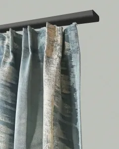 Карниз GARESA "400", 1 направляющая, желаемая длина, алюминиевая направляющая, простая, потолочный монтаж, выдвижная 300 см, черный