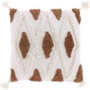 Декоративная подушка Unique Living Alys, 45x9x45 см цвет braun/dunkelbraun