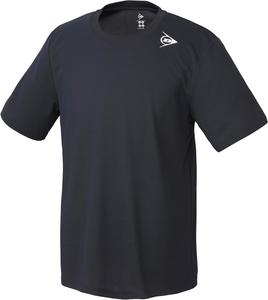 Футболка с коротким рукавом Dunlop DAL8445 2024FW для тенниса и бадминтона, водоотталкивающая, быстросохнущая, черная