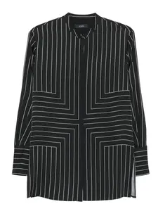 Рубашка с геометрическим узором JOSEPH, черный