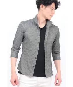 Zero от tornado mart случайная махровая рубашка с рукавами 3/4, цвет Gray