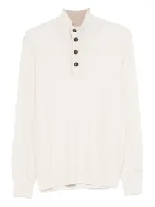 Джемпер Dorian с высоким воротом и пуговицами Mc2 Saint Barth, нейтральный