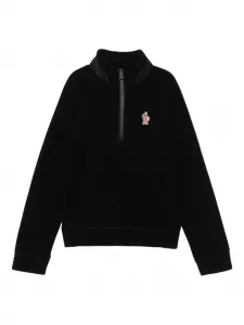 Толстовка с воротником на молнии Moncler Enfant, черный