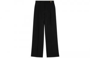 Медиус Кнопка Высокая Талия Укороченные Брюки VERSACE, Черный