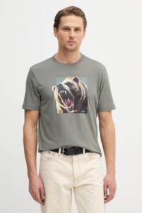 Хлопковая футболка te_dobermann BOSS Orange, зеленый