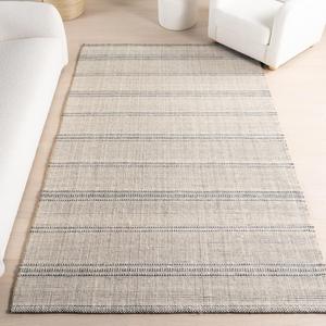 nuLOOM Garnet Striped шерстяной джутовый ковер 229 x 290 см для столовой гостиной кухни, Ivory/Blue Grey