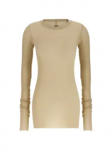 Рифленая футболка с длинными рукавами Rick Owens, бежевый