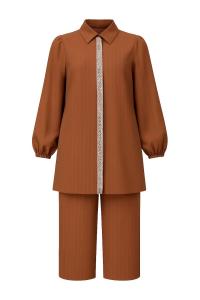 Брючный костюм MODAMIHRAM, Cognac