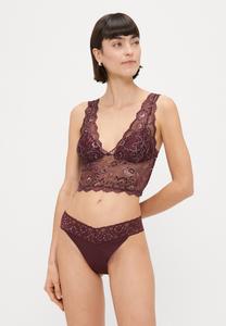 Трусы ONLY ONLCHLOE GLITTER THONG 3 PACK, Winetasting/Silver-Coloured/Bordeaux