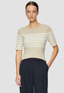 Футболка с принтом GESTREIFTER SLIM-FIT MIT KURZEN ÄRMELN s.Oliver BLACK LABEL, песочный