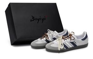 Adidas Originals Кроссовки для скейтбординга SAMBA OG, женские, низкие, белые/синие/серые