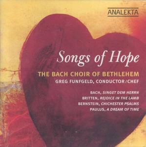 Диск CD Songs Of Hope [Import] - J.S. Bach, Benjamin Britten, Leonard Bernstein, Stephen Paulus, Greg Funfgeld, Bach Choir of Bethlehem