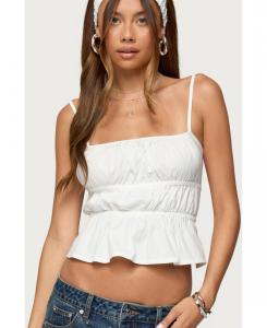 Женский топ Adler с многоярусной спинкой и открытой спиной Edikted, White