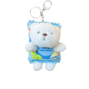 Очаровательный плюшевый кулон в виде мишки-кролика с чипсами, высота 11см Dolls and bears dance, белый