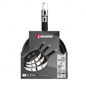 Набор сковородок Bergner ALENA BG нержавеющая сталь 3 предмета