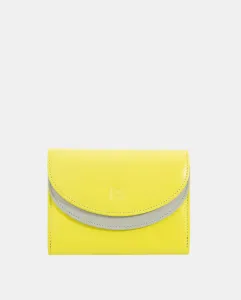 Средний бордовый кошелек с двойным клапаном Dudu, желтый