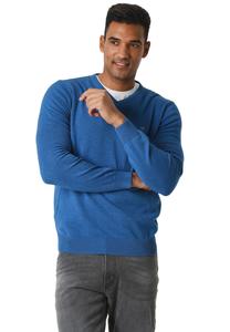 Мужской свитер с V-образным вырезом и вышивкой логотипа FYNCH-HATTON, цвет Azure