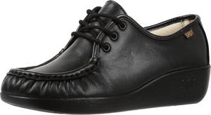 Мокасины SAS Bounce с шнуровкой и комфортной посадкой, черный