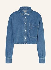 Укороченная джинсовая блузка Sandro, синий