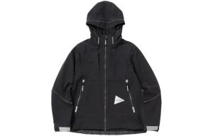 Куртка с капюшоном из водоотталкивающей ткани And Wander, черный