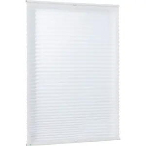 Плиссе Klemmfix Pisa защита от света без сверления, с эффектом мятых складок K-Home, белый