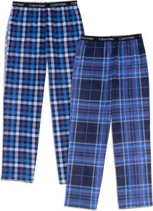 Комплект из 3 мягких микротрусы Calvin Klein boys с начесом, Navy Urban Plaid/Black Window Pane Plaid/ Blue Fair Isle