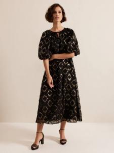 Металлическое платье bella Phase Eight, черный