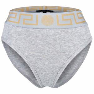 Высокие трусы топика Versace, серый