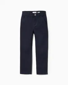 Детские китайские брюки из саржи облегающего кроя Zippy, темно-синий