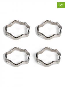 Sagaform Набор из 4 колец для салфеток серебристого цвета - Ø 5 см