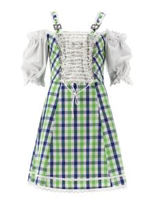 OS-Trachten Традиционная одежда народа зерума ядовито-зеленого цвета