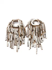 Серьги прямоугольной формы, ручная работа Gfw, серебристый