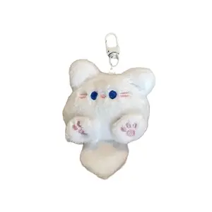 Очаровательная плюшевая кукла-брелок с длиннохвостым котом высотой 10см LALABABY