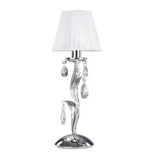 Настольная лампа ONLI Jacqueline Typ A, хлопковая ткань / утюг - 1-ламповый - белый