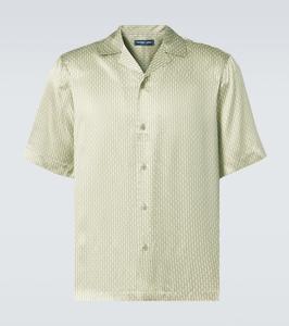 Рубашка для боулинга Roberto из печатного шелка Frescobol Carioca, Dried Moss