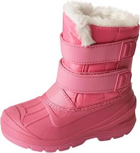 Мальчики Девочки Зимние Сапоги Снег Водонепроницаемые Утепленные Спортивные Теплые Ботинки с Противоскользящей Подошвой на Щиколотку с Меховой Стелькой и Флисовой Подкладкой Sruiluo, Hot Pink