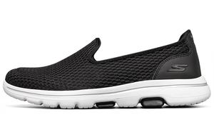 Слипоны Go Walk 5 женские с низким верхом, черные/белые Skechers