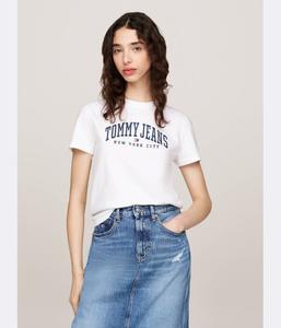 Футболка женская Tommy Jeans университетская, белый