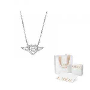 KADER Серебряное колье S925 для женщин в белом цвете, эксклюзивная упаковка Goddess