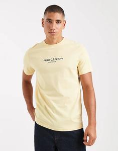 Футболка с логотипом спортивной одежды Fred Perry бледно-желтого цвета
