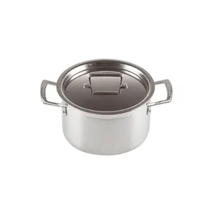 Кастрюля Le Creuset  из нержавеющей стали с крышкой, серебристый