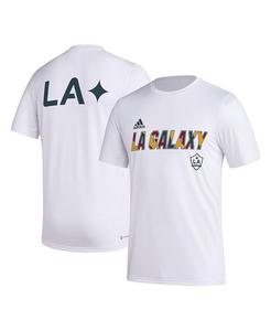 Мужская белая футболка LA Galaxy Team с крючками AEROREADY adidas, белый