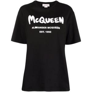 Alexander McQueen Футболка SS22 женская черная