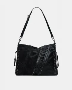 Средняя сумка с перекрестными ремнями под кожу Desigual, черный