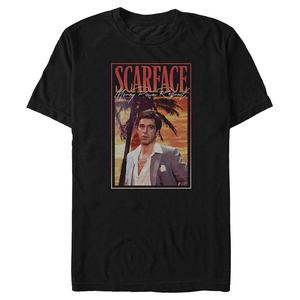 Мужская футболка с рисунком Scarface Money Power Respect Licensed Character, черный