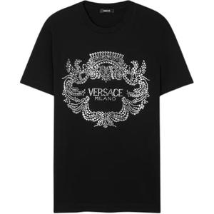 Футболка crystal crest VERSACE, черный