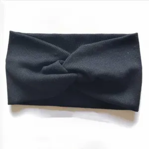 Ребристая повязка на голову для женщин, широкая Miniministore, цвет Black