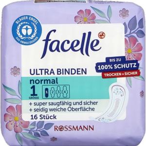 Ультра гигиенические прокладки нормальные facelle, 16 шт.